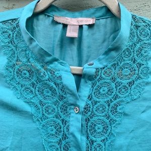 3/$15!! Teal Forever 21 Button Up
